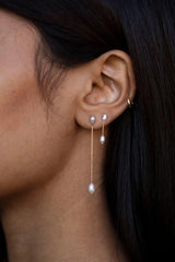 Wwake pearl and gold earrings RRP £275