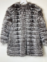 34Style real fur coat size XS will fit UK 8