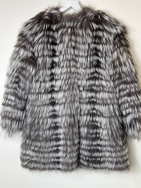 34Style real fur coat size XS will fit UK 8