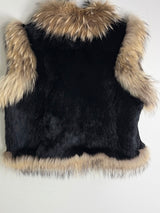 Real fur gilet size S- M
