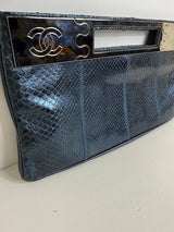 Vintage Chanel snakeskin clutch