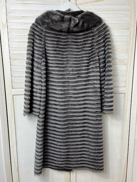 Unbranded real fur coat approx UK 8 - 10