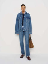 Reformation denim jacket size XS oversized
